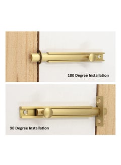 Y&D SYOSI, 4Inch Brass Slide Bolt Latch with Screws  - Image 4