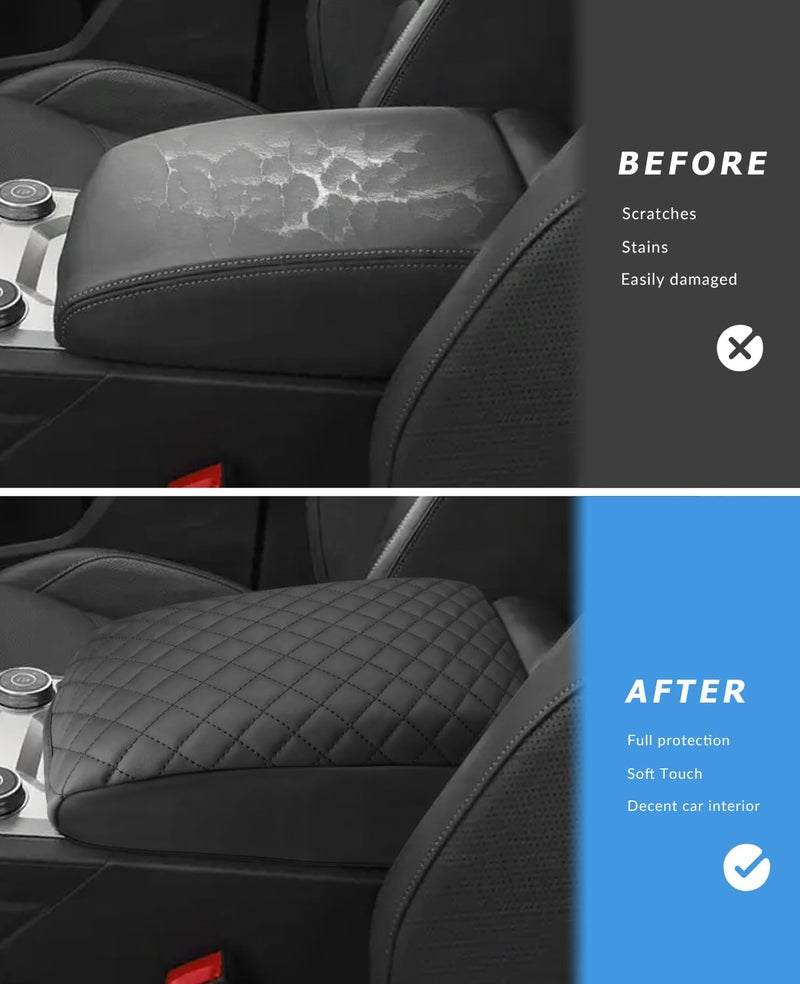INTGET for 2025 2024 Volkswagen/VW Atlas Center Console Cover Cushion Arm Rest Cover Middle Console Cover Central Armrest Lid Protector for 2024 Volkswagen VW Atlas Interior Accessories 2025 - Image 2