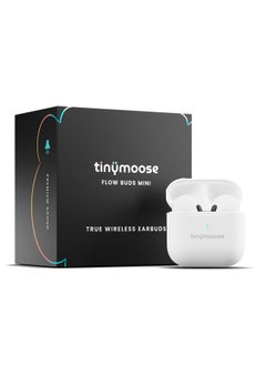 TinyMoose Flow Mini In-ear Earphones, True Wireless Ear Buds, 35 - Hour Battery Life, 6 Hours of Music Playback on a 10-Minute Charge, Super Compact and Comfortable, IP54 Dust and Splash-Resistance - Alpine White  - Image 1