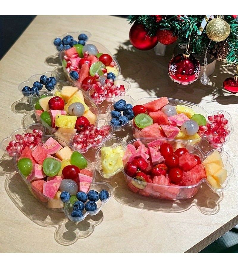 20pcs Clear Cake Boxes with Lids Assorted Shapes Heart Bear Flower Animal - Image 5