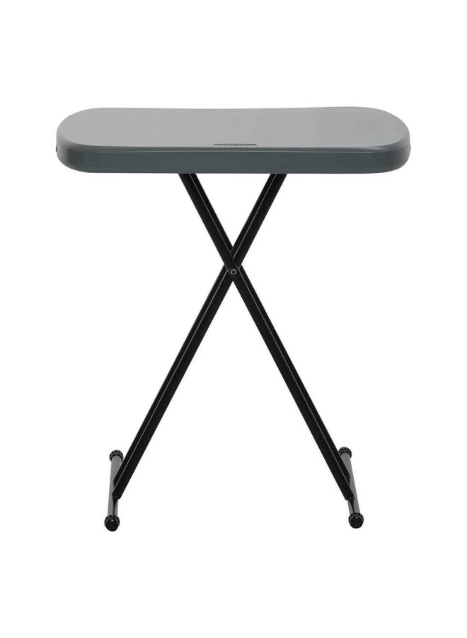 لايف تايم طاولة قابلة للطي والتعديل للمساحات الداخلية والخارجية رمادي وأسود 45.5 × 65.8 × 71 سم 80613 - Image 2