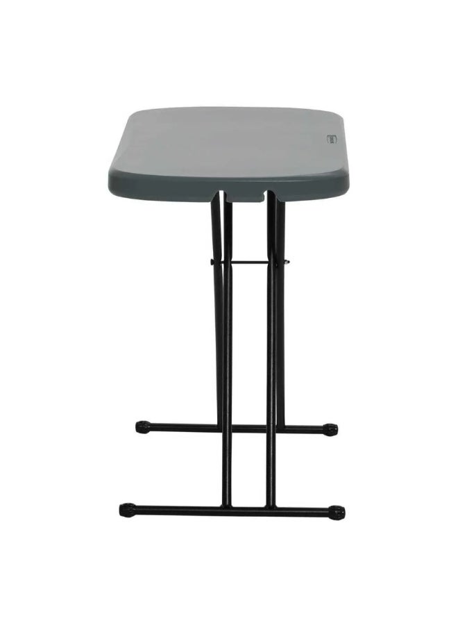 لايف تايم طاولة قابلة للطي والتعديل للمساحات الداخلية والخارجية رمادي وأسود 45.5 × 65.8 × 71 سم 80613 - Image 3