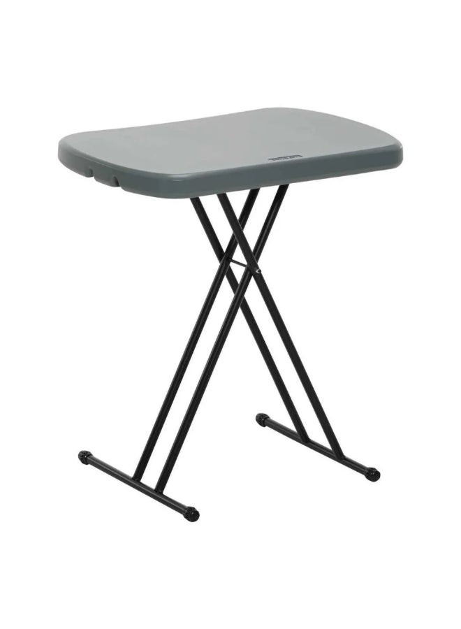لايف تايم طاولة قابلة للطي والتعديل للمساحات الداخلية والخارجية رمادي وأسود 45.5 × 65.8 × 71 سم 80613 - Image 1