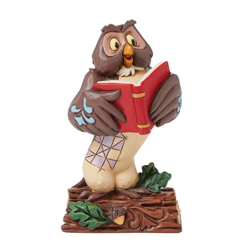 Enesco Disney Traditions Collection by Jim Shore Winnie The Pooh Owl Holding a Book Miniature Figurine Stone Resin Hand Painted Collectible Classic Disney Mini Figurines Home Decor Statue 35 Inch - Image 1