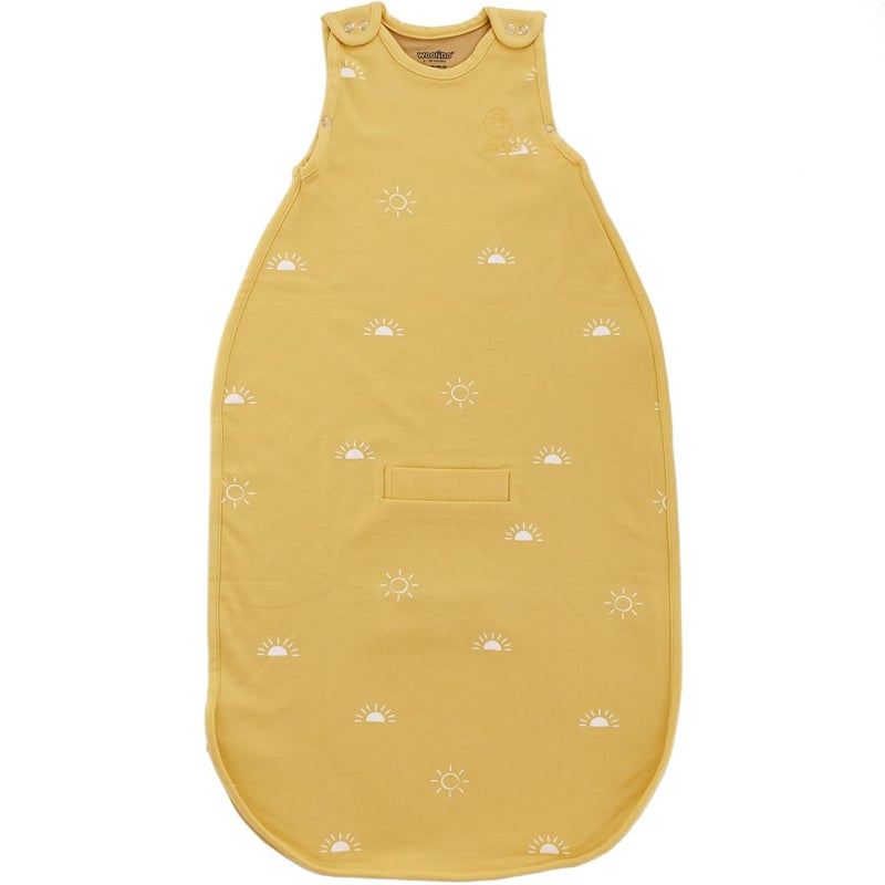 Woolino 4 Season Sleep Sack - Ultimate Merino Wool and Organic Cotton Sleeping Bag - Two-Way Zipper Adjustable Universal Size Sleep Sack for Baby (2-24 Months) - Sun - Image 2
