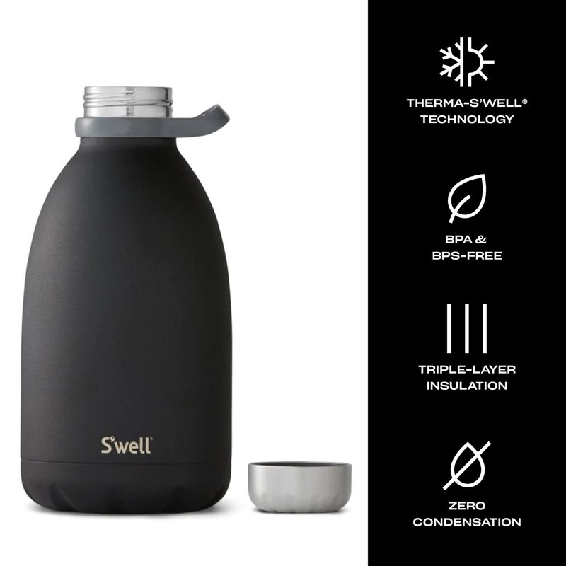 S'well Stainless Steel Roamer Bottle, 64oz, Onyx, Triple Layered Vacuum Insulated Containers Keeps Drinks Cold for 72 Hours and Hot for 24, BPA Free - Image 4