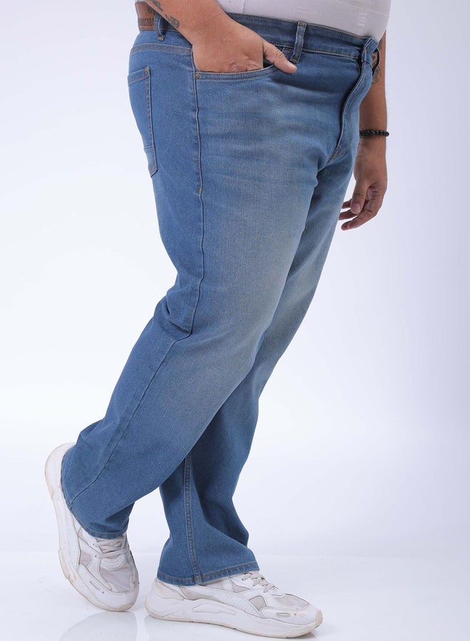 Take Two Plus Size Men Straight Fit Solid Jeans By HardSoda - Image 2