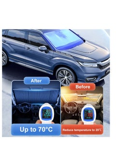 Excefore Auto Sunshade, Retractable Windshield Sun Shade, Quick Install Durable Breathable Mesh Cover, Suitable for UV Sun Protection, Keep Your Vehicle Cool, Overnight Camping Trip  - Image 5