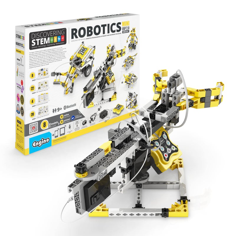 Engino Mini ERP 20 Build Program 8 Working Robots with Bluetooth STEM Coding Kit for Kids Ages 9 with Free Software Building Toys Coding for Kids Gifts for Boys Girls - Image 2