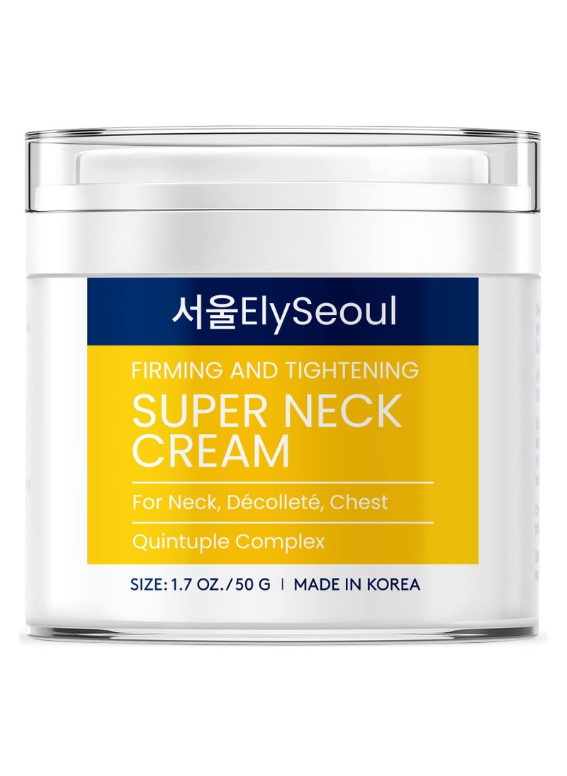 ElySeoul - ElySeoul Super Neck Chest Wrinkle Cream - Advanced Tightening Firming Lifting - Korean Skin Care Anti-Aging with Collagen Hyaluronic Acid Niacinamide - Image 1