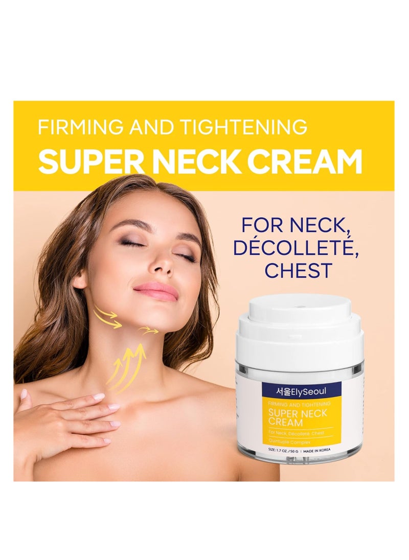 ElySeoul - ElySeoul Super Neck Chest Wrinkle Cream - Advanced Tightening Firming Lifting - Korean Skin Care Anti-Aging with Collagen Hyaluronic Acid Niacinamide - Image 1