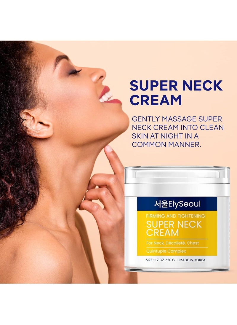 ElySeoul - ElySeoul Super Neck Chest Wrinkle Cream - Advanced Tightening Firming Lifting - Korean Skin Care Anti-Aging with Collagen Hyaluronic Acid Niacinamide - Image 1