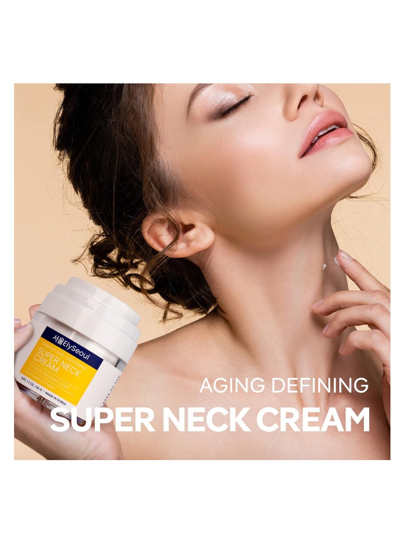ElySeoul - ElySeoul Super Neck Chest Wrinkle Cream - Advanced Tightening Firming Lifting - Korean Skin Care Anti-Aging with Collagen Hyaluronic Acid Niacinamide - Image 1