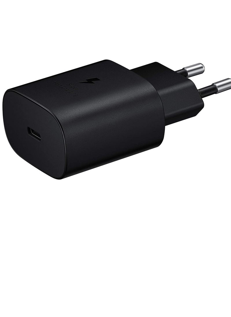 Samsung Original 25W Fast Charging USB-C Mobile Phone Mains Plug/Wall Charger, Genuine Samsung Charger Compatible with Galaxy Smartphones and Other USB Type C Devices
