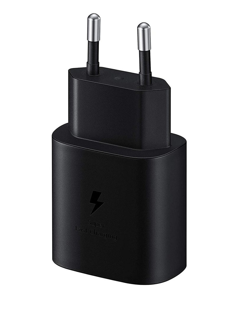 Samsung Original 25W Fast Charging USB-C Mobile Phone Mains Plug/Wall Charger, Genuine Samsung Charger Compatible with Galaxy Smartphones and Other USB Type C Devices