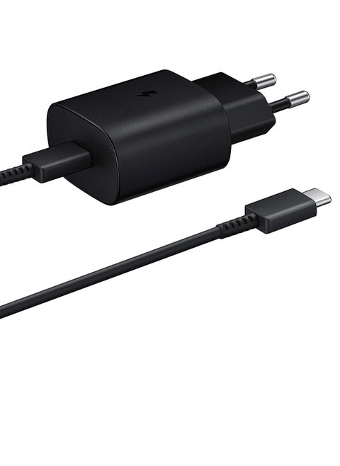 Samsung Original 25W Fast Charging USB-C Mobile Phone Mains Plug/Wall Charger, Genuine Samsung Charger Compatible with Galaxy Smartphones and Other USB Type C Devices