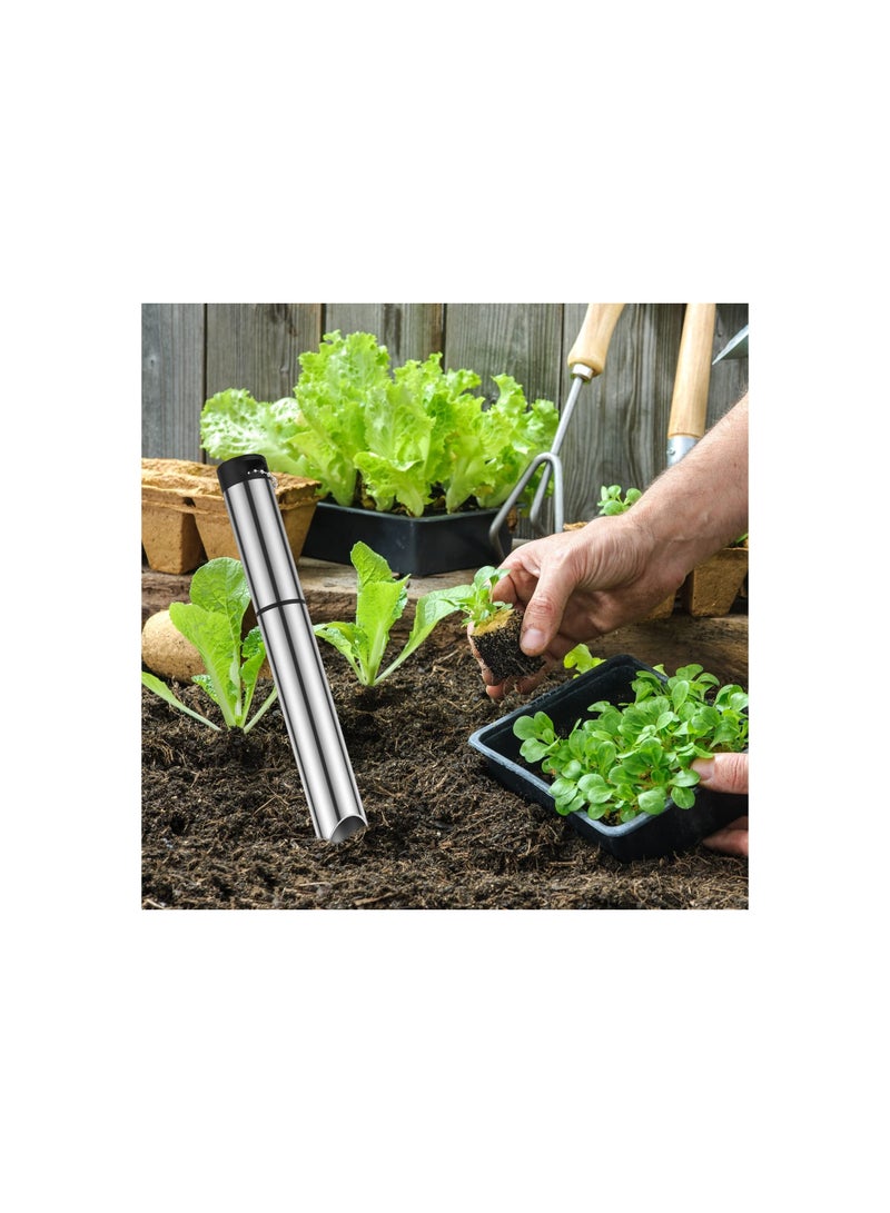 Zikra Seed Planter Tool, Garden Bulb Transplanter Tool, Metal Seedling Transplanter Tool, Manual Hole Digger, Flowers Seedling Planting Tools for Garden Backyard Farm Orchard Tulip Daffodil Crocus(1 Pack) - Image 3