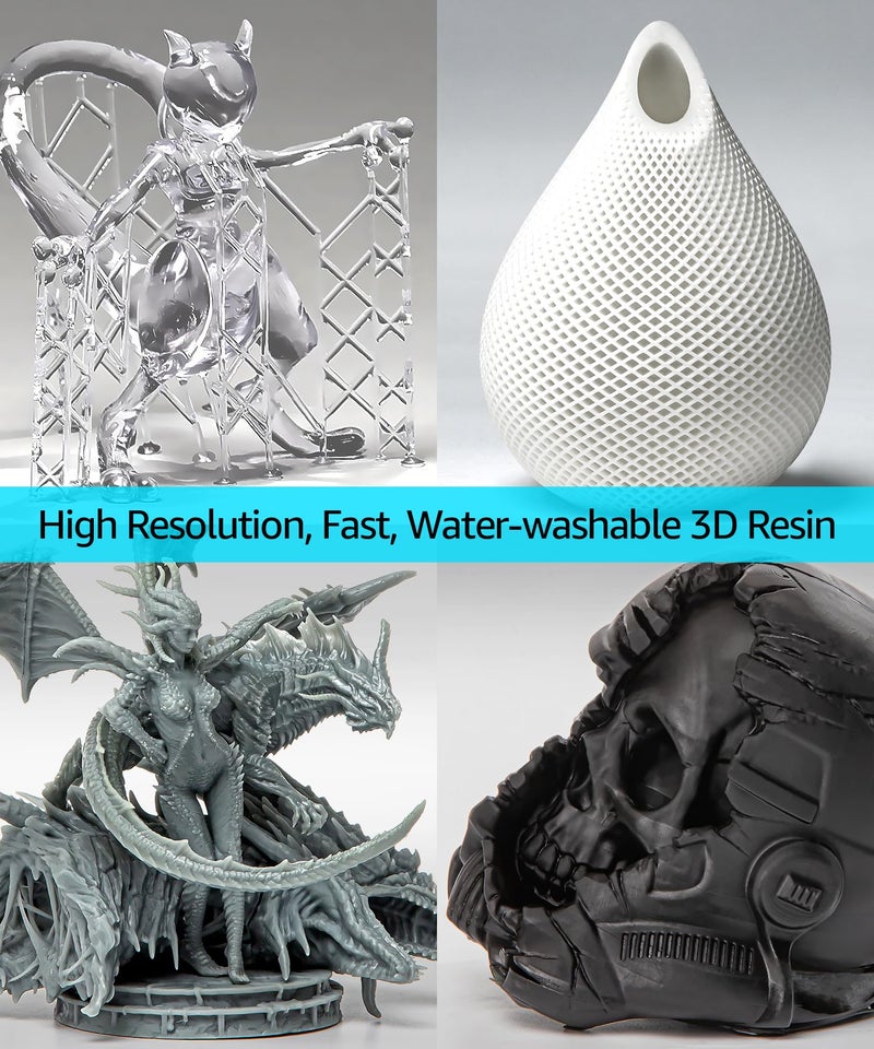 3DMaterials SuperFast 8K 3D Printer Resin Water Washable, 50um Print in 0.5 sec, Made in Korea by 3DMaterials (5000g, White) - Image 4