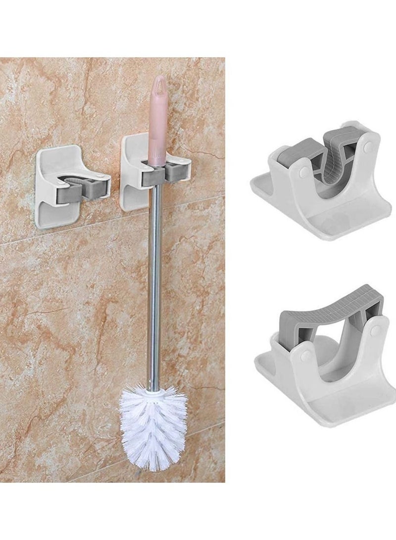 SYOSI Broom Holder Sturdy Wall Mount Gripper Holds Self Adhesive No Drilling Super Anti-Slip and Dustpan Hanger for Home Kitchen Garden Garage Storage Systems 6 PCS - Image 4