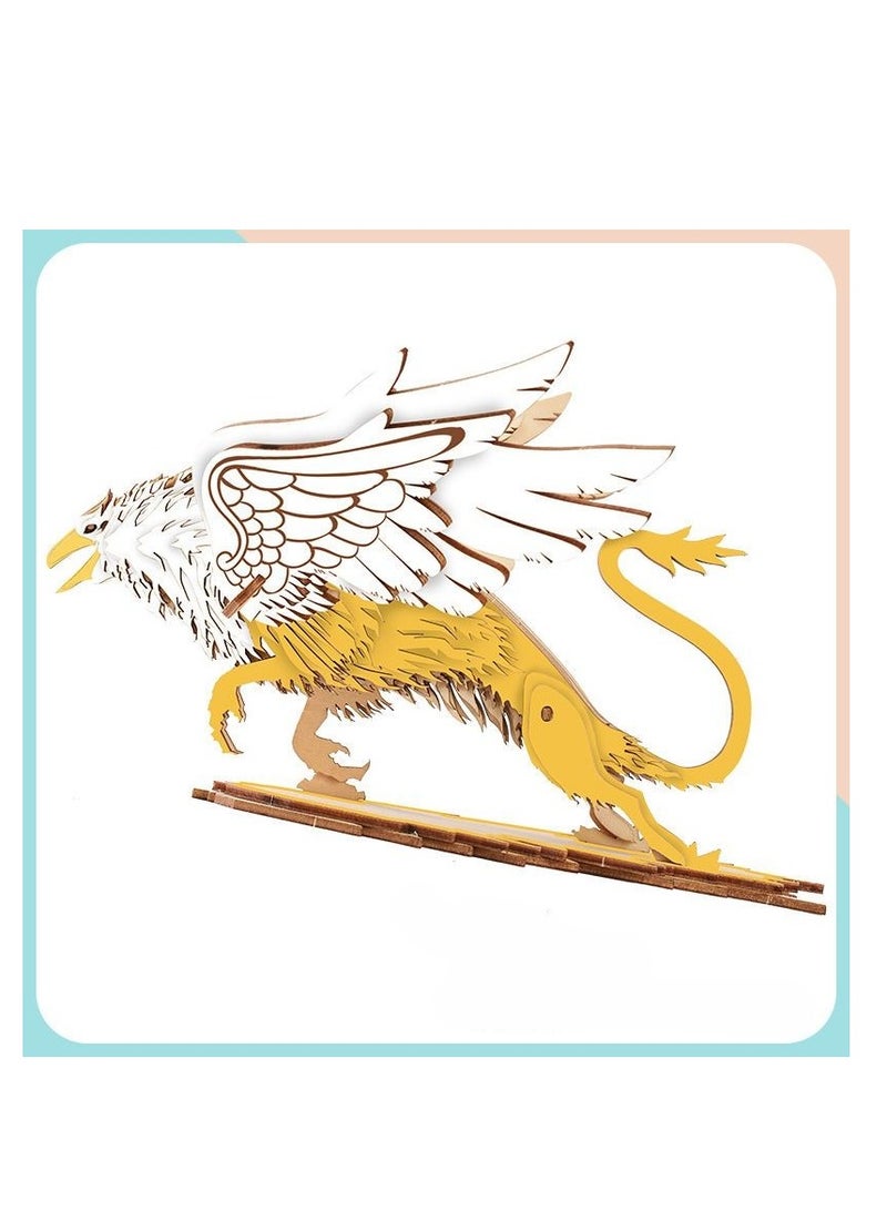Handmade 3d Jigsaw Puzzle Decoration Griffin Building Block Assembly Model Toy