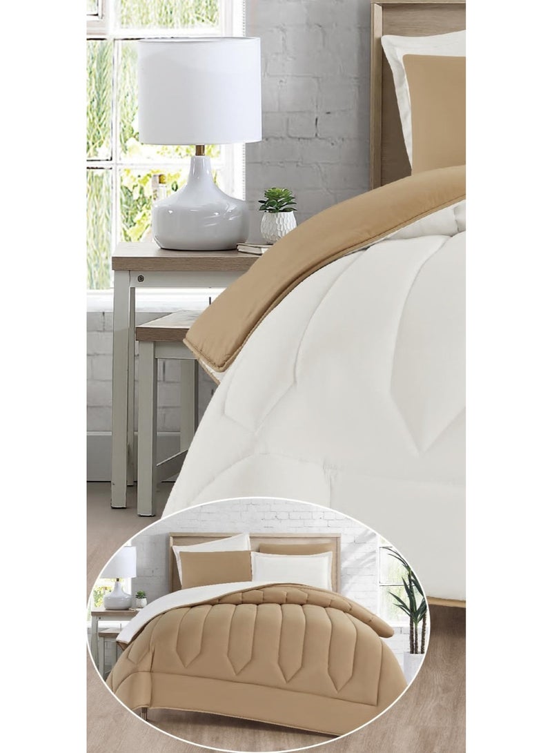 Red Rose Single comforter set, two-sided solid mattress, consisting of 4 pieces, microfiber comforter, size 170x230 cm. - Image 2