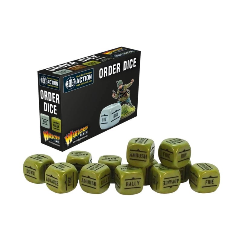 Order Green Order Dice for Bolt Action by Warlord Games