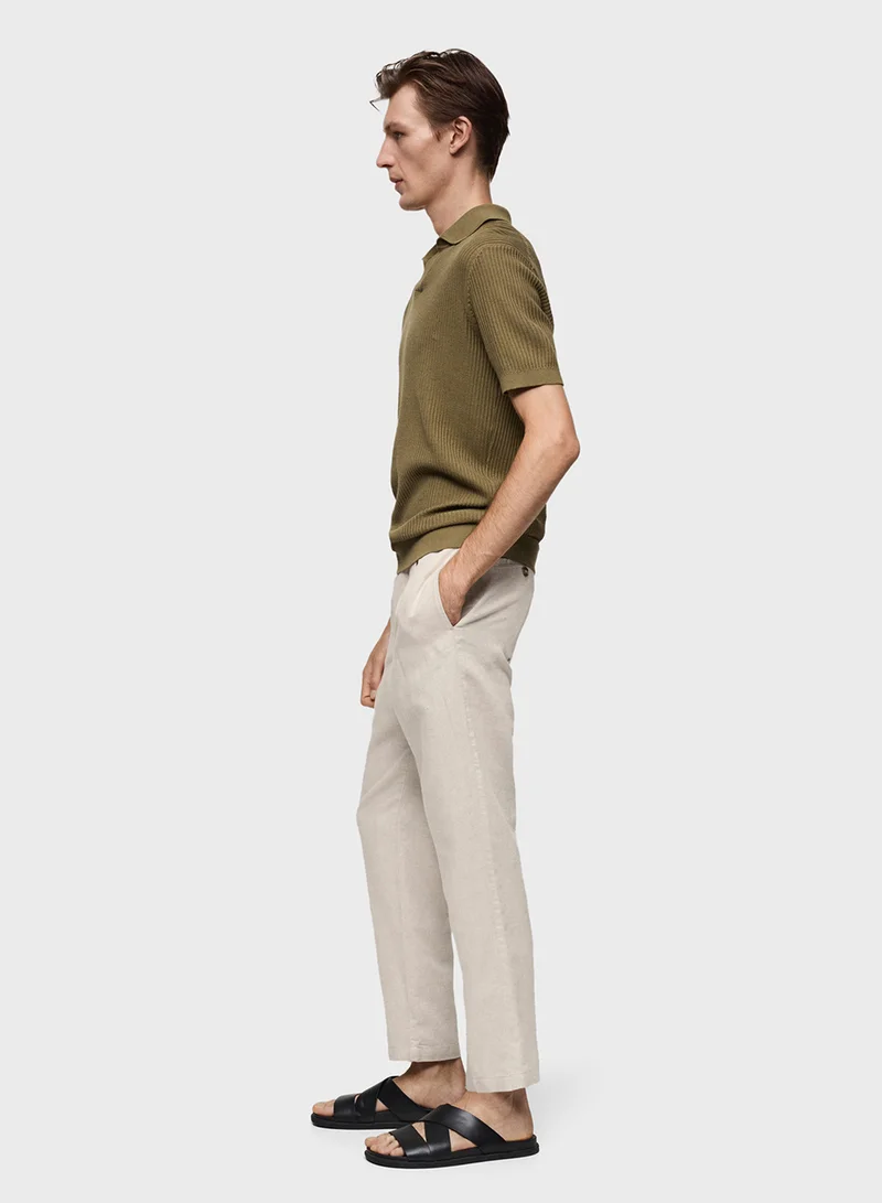 Mango Man  Romelino Straight Fit Pants for Men | Best Price UAE