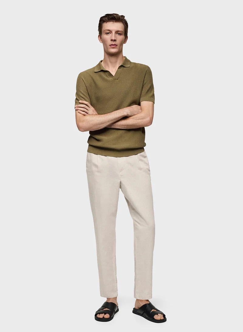 Mango Man  Romelino Straight Fit Pants for Men | Best Price UAE
