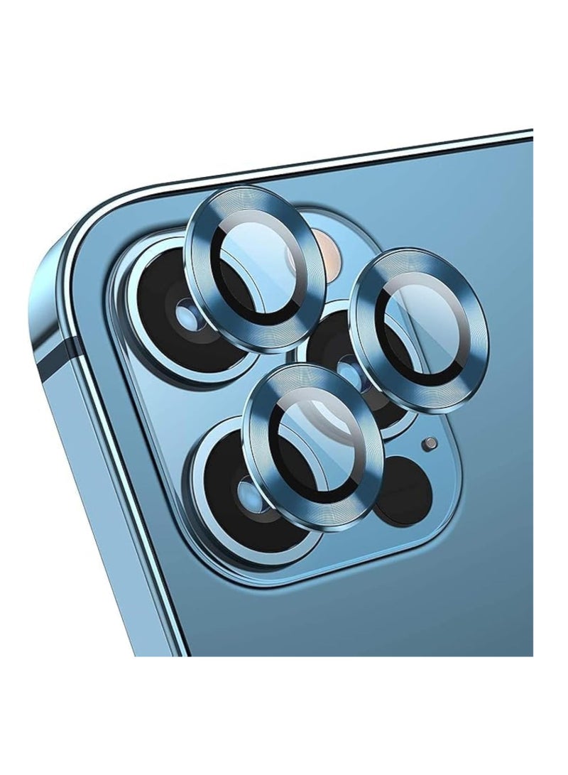 Camera Lens Protector for iPhone 12Pro/12Pro Max, 9H Tempered Glass Camera Cover, Metal Ring Decoration Accessories  - Image 1