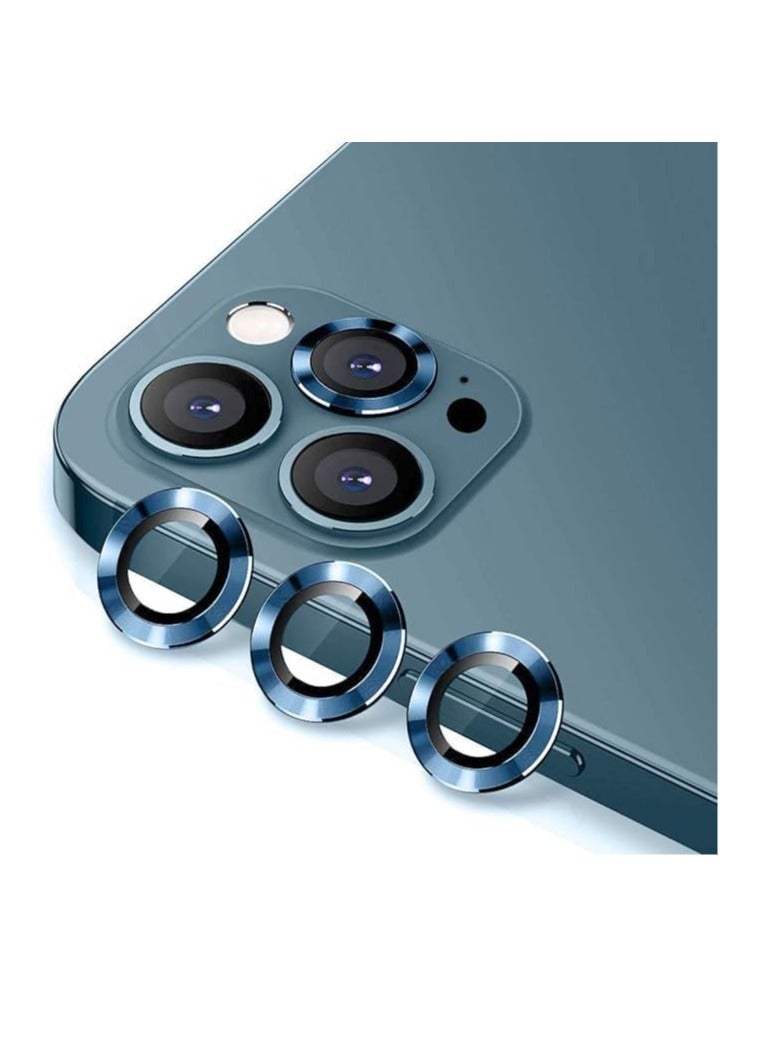 Camera Lens Protector for iPhone 12Pro/12Pro Max, 9H Tempered Glass Camera Cover, Metal Ring Decoration Accessories  - Image 3