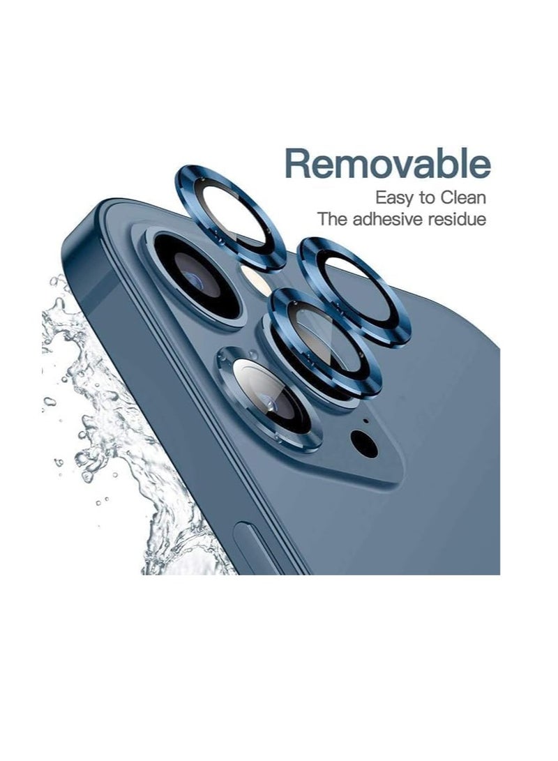 Camera Lens Protector for iPhone 12Pro/12Pro Max, 9H Tempered Glass Camera Cover, Metal Ring Decoration Accessories  - Image 4