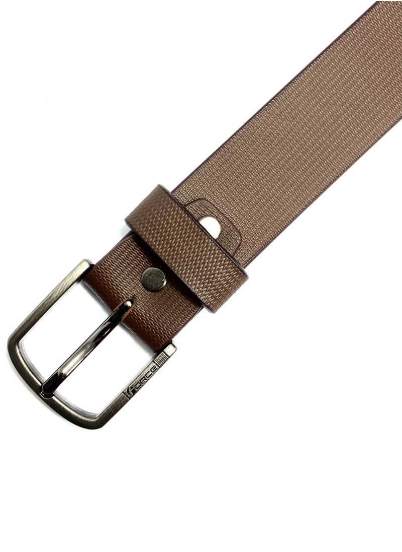 FORCE - Force Genuine Leather Belt Men - Semi-Casual Men's Belts & Party Wear Belt, Casual Outfits, Gifts - Black & Brown Men’s Leather Belt for Men - Image 1