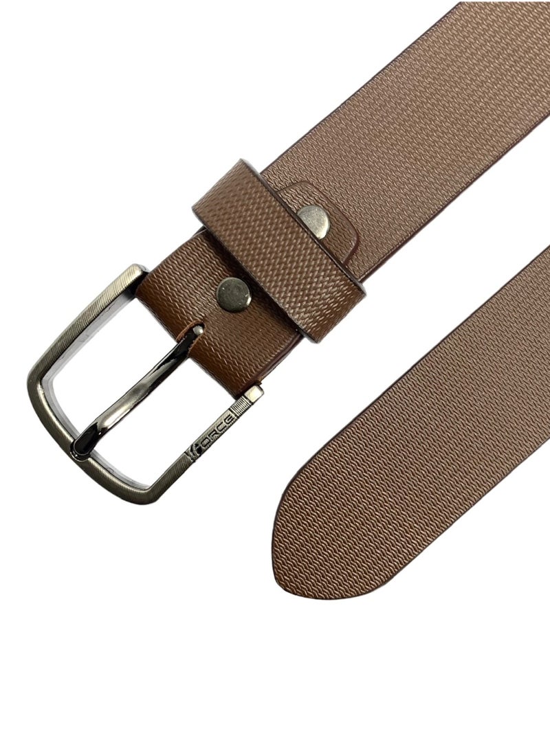 FORCE - Force Genuine Leather Belt Men - Semi-Casual Men's Belts & Party Wear Belt, Casual Outfits, Gifts - Black & Brown Men’s Leather Belt for Men - Image 1