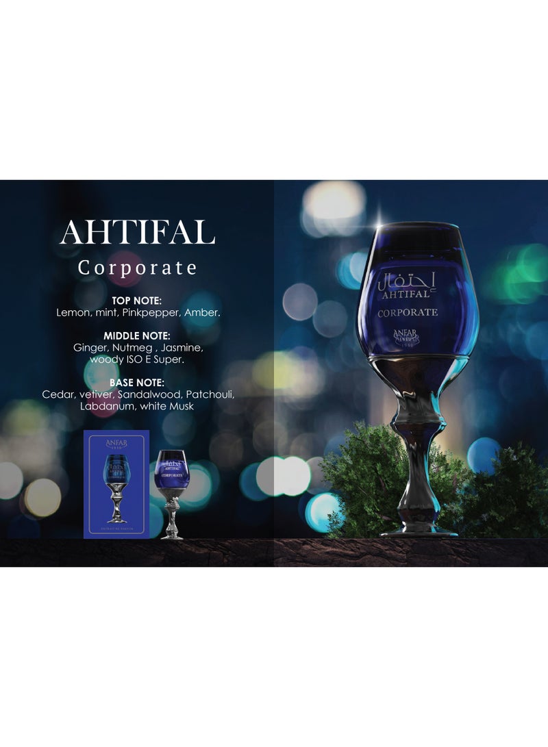 Anfar 1950 AHTIFAL Corporate Extrait De Parfum 100ml | Luxury Arabian Perfume for Men | Lemon, Mint, Ginger, Cedarwood & White Musk | Long Lasting Fragrance - Image 3