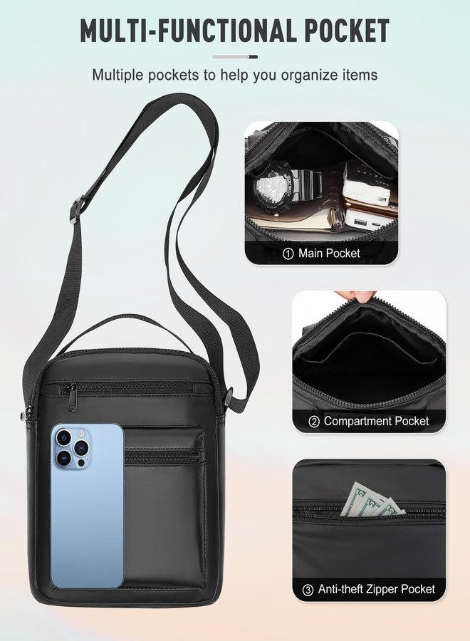 WEPLAN Crossbody Bag for Men, mini man purse,Travel Messenger Shoulder Bag for Men, Small Side Bags for Mens - Image 5
