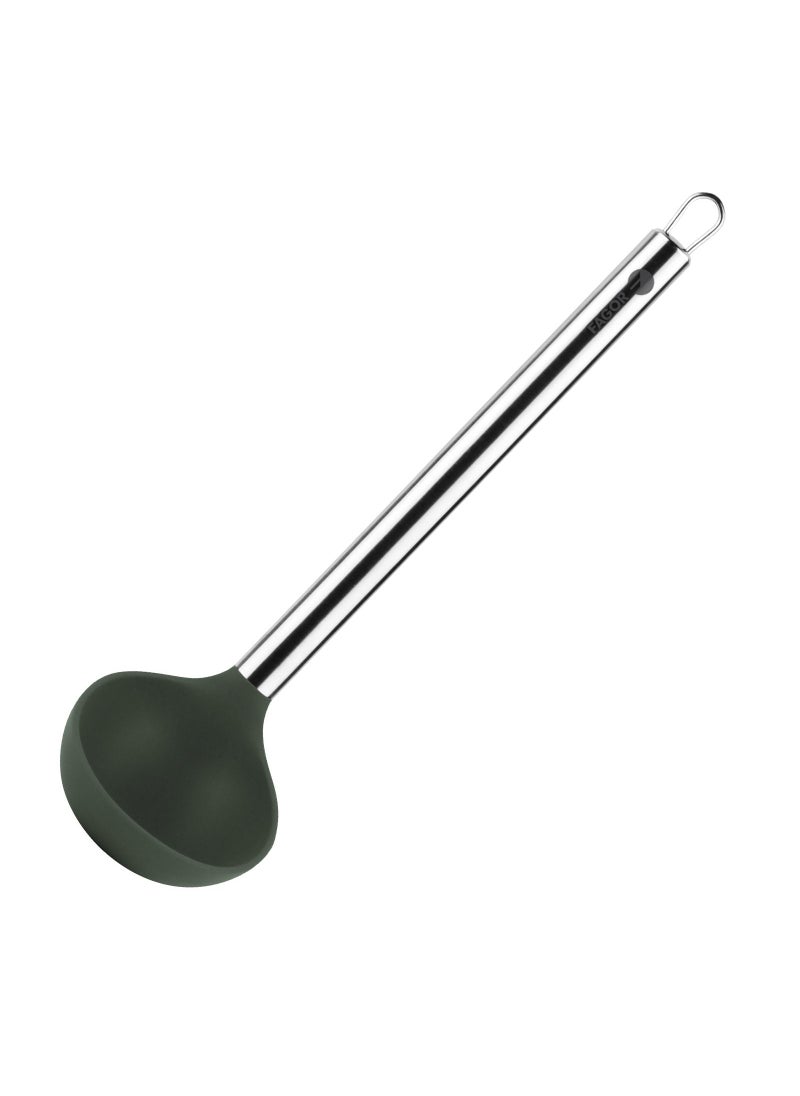 fagor Melier Silicone Ladle Saucepan Spoon With Stainless Steel Handle  - Image 1
