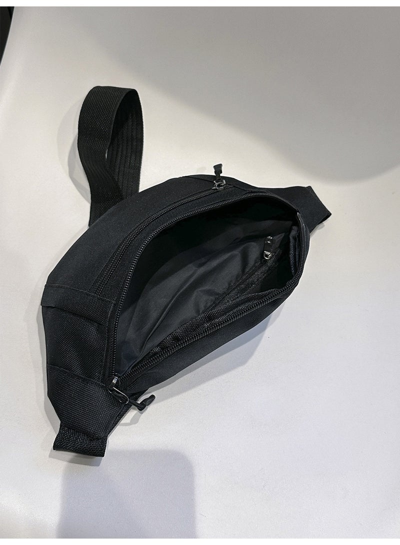 Men's and women's waist bags, cross-body waist bags, travel walking, running, hiking and cycling waist bags, easy to carry any mobile phone, wallet (black) - Image 3