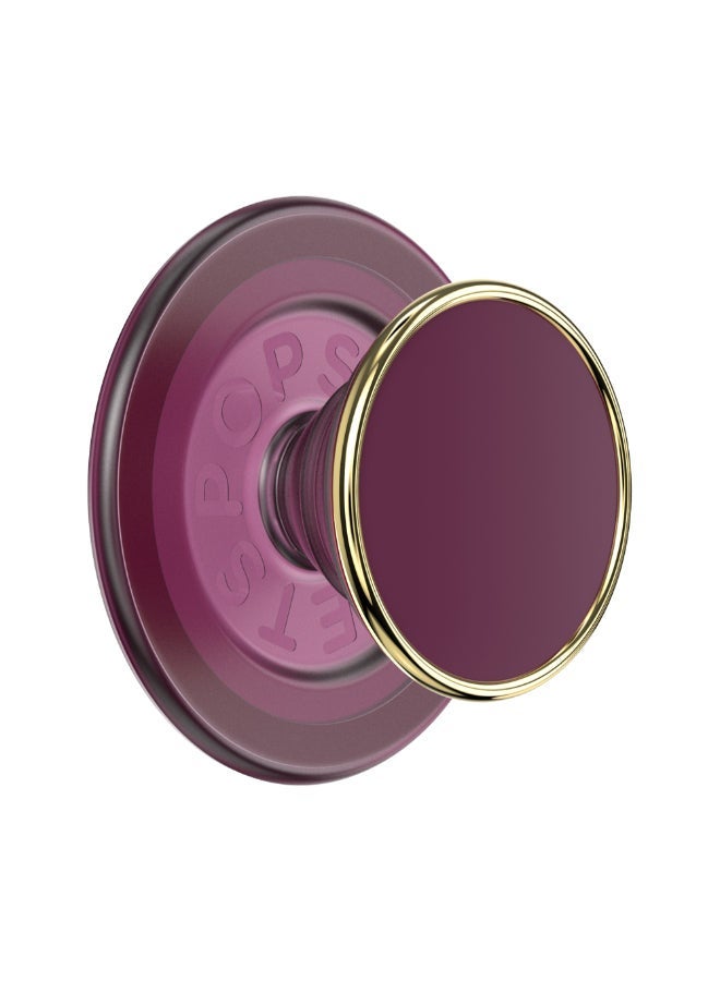 POPSOCKETS حامل وقبضة مغناطيسية للهاتف من MagSafe PopGrip، مغناطيس قوي، لهاتف iPhone 15/14/13/12 وحافظات MagSafe، حلقة محول متضمنة للهواتف والحافظات غير المزودة بـ MagSafe - نبيذ أحمر - Image 1