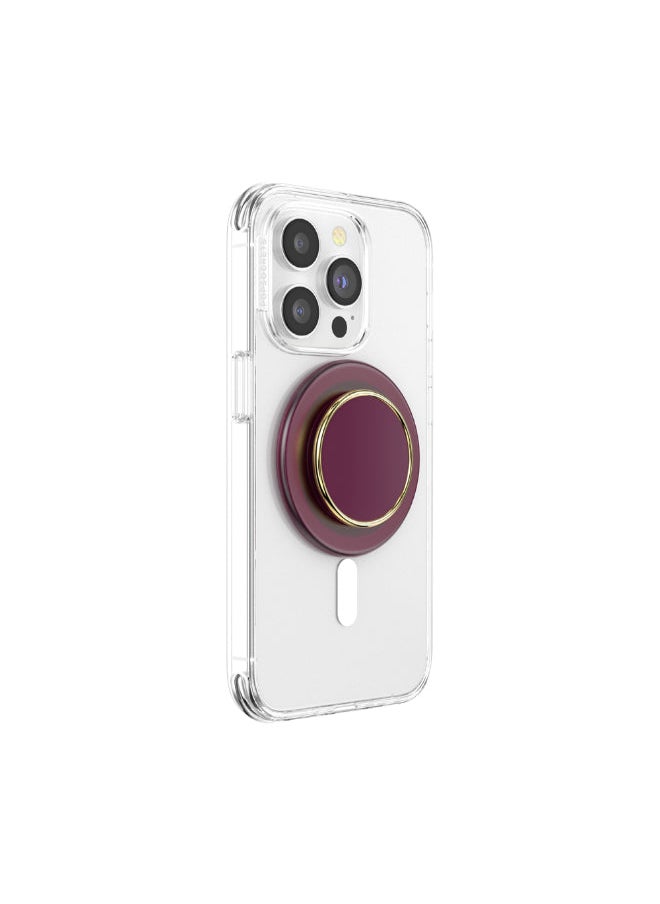 POPSOCKETS MagSafe PopGrip Enamel | Magnetic Phone Grip & Stand, Strong Magnet, for iPhone 15/14/13/12 & MagSafe Cases, Included Adapter Ring for non-MagSafe Phones & Cases - Red Wine  - Image 5