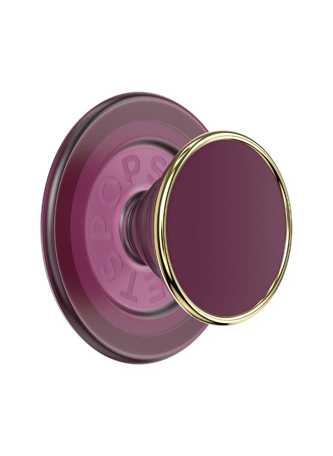 POPSOCKETS MagSafe PopGrip Enamel | Magnetic Phone Grip & Stand, Strong Magnet, for iPhone 15/14/13/12 & MagSafe Cases, Included Adapter Ring for non-MagSafe Phones & Cases - Red Wine  - Image 3