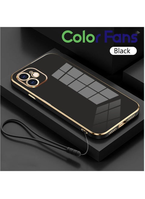 Mobile Phone Case for Apple iPhone 11 Electroplated Protective Case Gold-Black