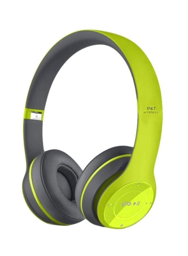 Wireless P47 Green On Ear Headphones With Mic bluetooth - Image 1