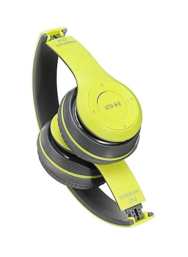 Wireless P47 Green On Ear Headphones With Mic bluetooth - Image 2