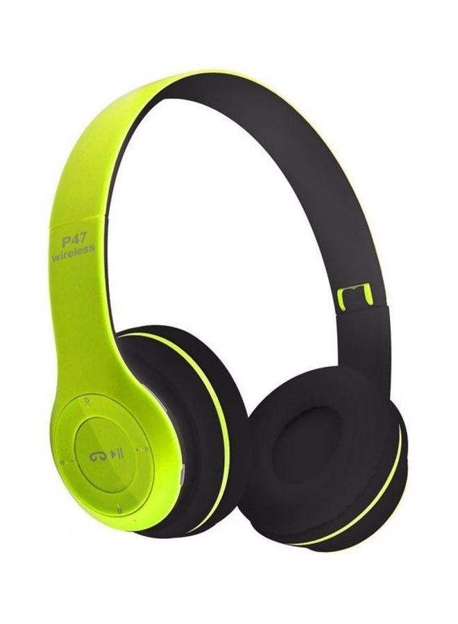 Wireless P47 Green On Ear Headphones With Mic bluetooth - Image 3