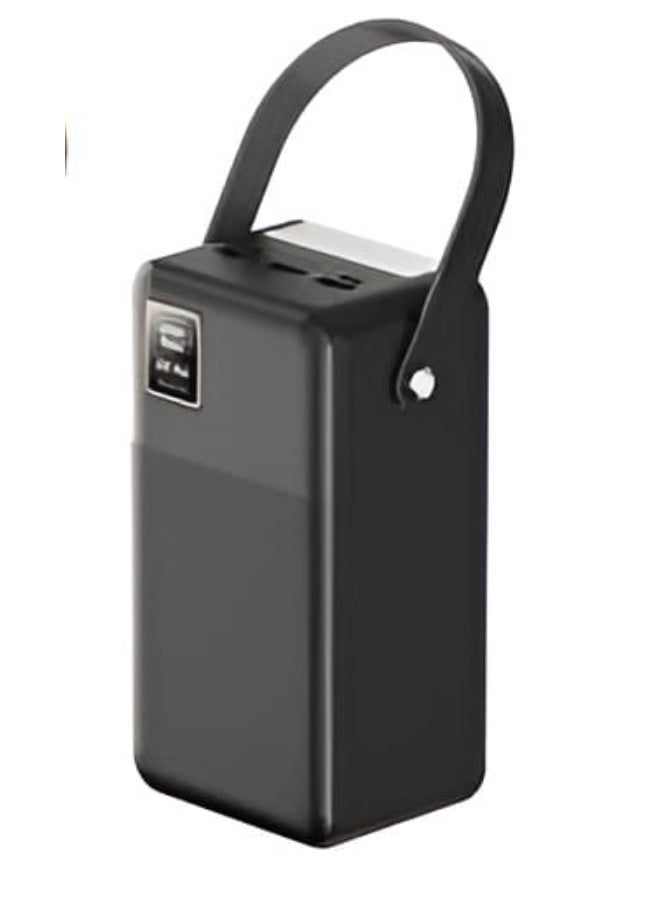 ماركة غير محددة باور بانك بسعة 80000 مللي أمبير مع منافذ إدخال وإخراج متعددة ومصباح يدوي مدمج وقدرة شحن 22.5 واط وحبل تعليق - Image 3