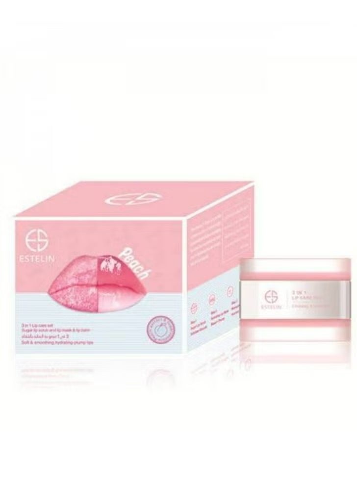 ESTELIN Peach Lip Scrub, Lip Mask, and Lip Balm 5g - Image 1