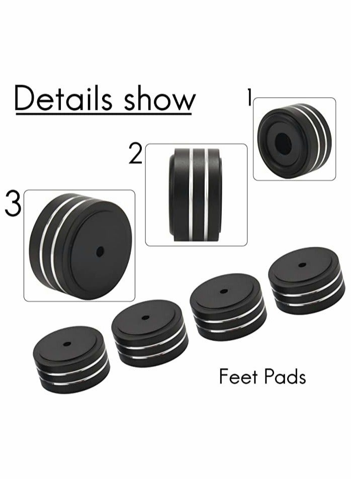 Generic Speaker Foot Pads, 4Pcs 40x20mm Speaker Isolation Feet Speaker Spike Pads with Non-Slip Rubber Rings for Audio, Speakers, Subwoofers, Home Theater, Turntable DAC Feet Pad  - Image 5