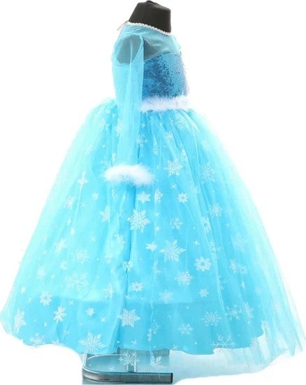 Dilay Damla Kids Boutique Elsa Costume with Tarlatan Crown Hair Wand Gloves Gift  - Image 2