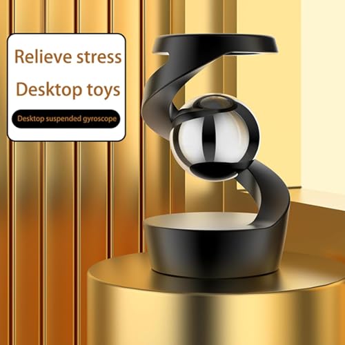 Apqdw Kinetic Desk Toys Kinetic Spinning Desk Toy Metal Fidget Toys for Adults Desk Fidgets for Office for Adults Gray Rose Gold - Image 5