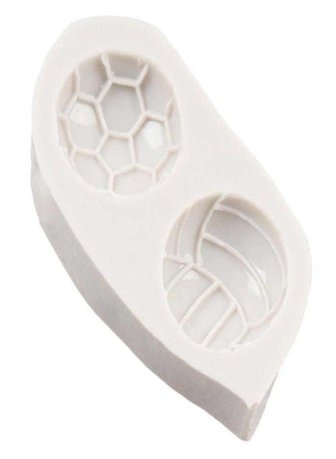 QDMOLDS قوالب سيليكون على شكل كرة قدم وكرة طائرة من QDMOLDS لتزيين الكيك بالشوكولاتة والكب كيك والحلوى والسكر والطين البوليمري ومعجون الصمغ. - Image 4